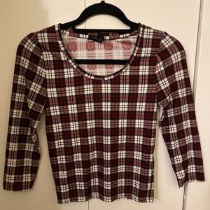 Burgundy Plaid Shirt Forever 21